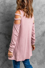 Load image into Gallery viewer, Cutout Waffle Knit Tunic Top