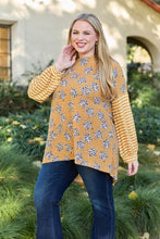 Load image into Gallery viewer, Celeste Design Full Size Leopard Star Striped Long Sleeve Top