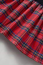 Load image into Gallery viewer, Girls Bow Graphic Plaid Dress