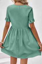 Load image into Gallery viewer, V-Neck Flounce Sleeve A-Line Dress