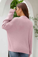 Load image into Gallery viewer, Waffle-Knit Dropped Shoulder Cardigan