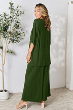 Load image into Gallery viewer, Double Take Full Size Round Neck Slit Top and Pants Set