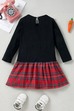 Load image into Gallery viewer, Girls Bow Graphic Plaid Dress