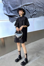 Load image into Gallery viewer, Button Down Pleated Shirt Dress