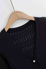 Load image into Gallery viewer, Button Down Long Sleeve Cropped Cardigan