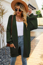 Load image into Gallery viewer, Open Front Dropped Shoulder Cardigan