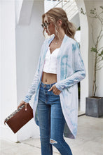 Load image into Gallery viewer, Tie-Dye Open Front Longline Cardigan