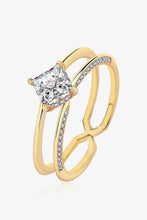 Load image into Gallery viewer, Moissanite 18K Gold-Plated Double-Layered Ring