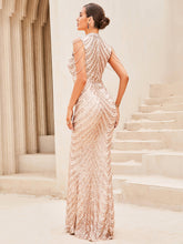 Load image into Gallery viewer, Sequin Sleeveless Zip-Back Dress