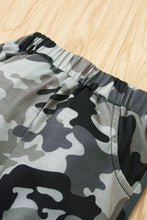 Load image into Gallery viewer, Boys Letter Pattern Hoodie and Camouflage Pants Set