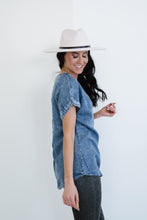 Load image into Gallery viewer, Doe & Rae Take Me There Denim Top