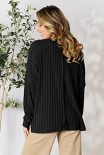 Load image into Gallery viewer, Basic Bae Full Size Ribbed Round Neck Slit Knit Top