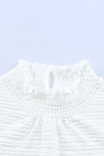 Load image into Gallery viewer, Frill Trim Balloon Sleeve Textured Blouse