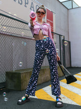 Load image into Gallery viewer, Floral High Waist Zip Detail Pants