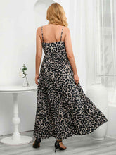 Load image into Gallery viewer, Leopard Print Spaghetti Strap Pleated Dress