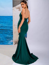 Load image into Gallery viewer, Spaghetti Strap Backless Plunge Mermaid Dress