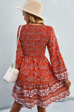 Load image into Gallery viewer, Bohemian V-Neck Balloon Sleeve Dress