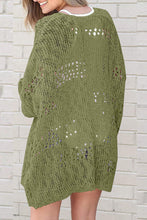 Load image into Gallery viewer, Openwork Open Front Long Sleeve Cardigan