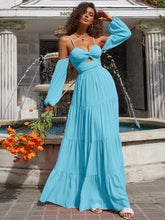 Load image into Gallery viewer, Spaghetti Strap Tiered Zip-Back Dress