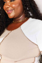 Load image into Gallery viewer, Double Take Color Block Exposed Seam Top