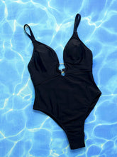 Load image into Gallery viewer, Crisscross Spaghetti Strap Plunge One-Piece Swimwear