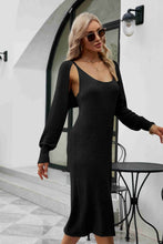 Load image into Gallery viewer, Knit Slit Tank Dress and Bolero Set