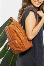 Load image into Gallery viewer, SHOMICO Certainly Chic Faux Leather Woven Backpack