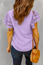Load image into Gallery viewer, Round Neck Flutter Sleeve Top