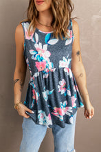 Load image into Gallery viewer, Floral Peplum Tank Top
