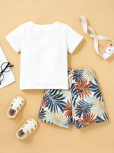Load image into Gallery viewer, Girls Graphic Tee and Botanical Shorts Set