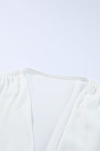 Load image into Gallery viewer, Tied Balloon Sleeve Cropped Blouse