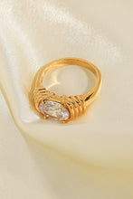 Load image into Gallery viewer, 18K Gold Plated Zircon Ring