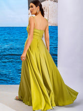 Load image into Gallery viewer, Tie-Shoulder Split Zip-Back Dress