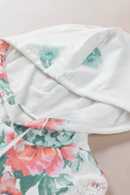 Load image into Gallery viewer, Floral Lace Trim Drawstring Hoodie