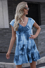 Load image into Gallery viewer, Tie-Dye Ruffle Hem Dress