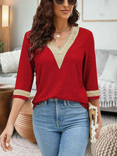 Load image into Gallery viewer, V-Neck Eyelet Blouse