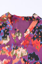 Load image into Gallery viewer, Abstract Print Belted Ruffle Hem Dress