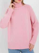 Load image into Gallery viewer, Turtle Neck Raglan Sleeve Sweater