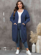 Load image into Gallery viewer, Plus Size Long Sleeve Pocketed Cardigan