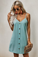 Load image into Gallery viewer, Buttoned Spaghetti Strap Dress