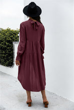 Load image into Gallery viewer, Solid Asymmetrical Patch Pleated Dress