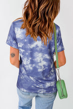 Load image into Gallery viewer, Tie-Dye Round Neck Short-Sleeve Tee