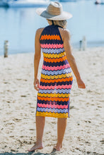 Load image into Gallery viewer, Multicolored Side Slit Knit Sweater Dress