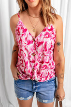 Load image into Gallery viewer, Printed Button Down Spaghetti Strap Top
