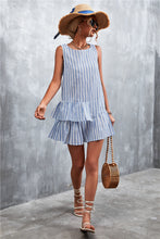 Load image into Gallery viewer, Striped Layered Sleeveless Dress