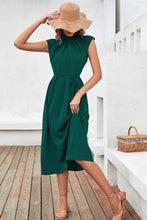 Load image into Gallery viewer, Mock Neck Tied Cap Sleeve Dress