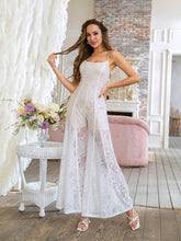 Load image into Gallery viewer, Lace Spaghetti Strap Zip-Back Jumpsuit