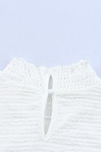 Load image into Gallery viewer, Frill Trim Balloon Sleeve Textured Blouse