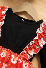 Load image into Gallery viewer, Girls Floral Two-Tone Dress