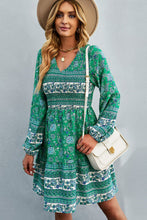 Load image into Gallery viewer, Bohemian V-Neck Balloon Sleeve Dress